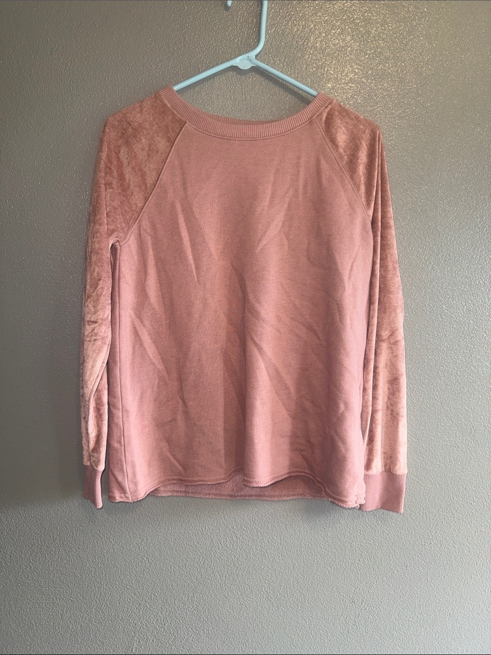 American Eagle Outfitters Pink Long Sleeve Crewneck Pullover